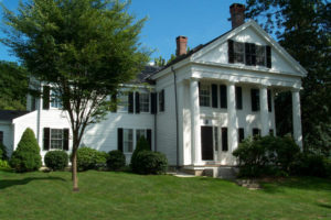 Antique Homes Greek Revival built by George Clapp and sited in Grafton, Massachusetts