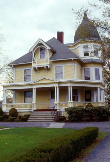 Queen Anne style is fully displayed in this house.