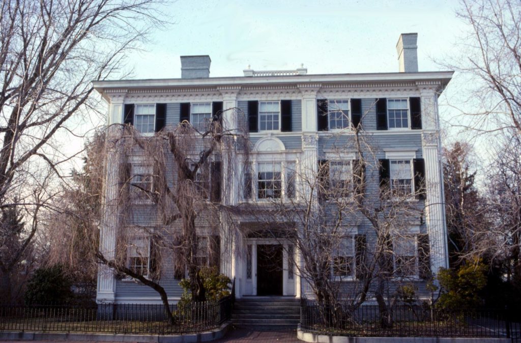 With all the details typical of the Federal Style this home features a Palladian window, an elliptical fanlight and sidelites. 