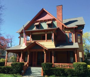 The McKnight’s built many of their largest, most ornate houses on this short street, and this is a fine example of the deluxe version of many of the circa 1885-1895 homes in the neighborhood. 