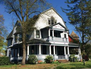As the turn of the century approached, the Queen Anne style yielded to the Colonial Revival and Shingle influence. This home would have seemed very modern when it was constructed. 