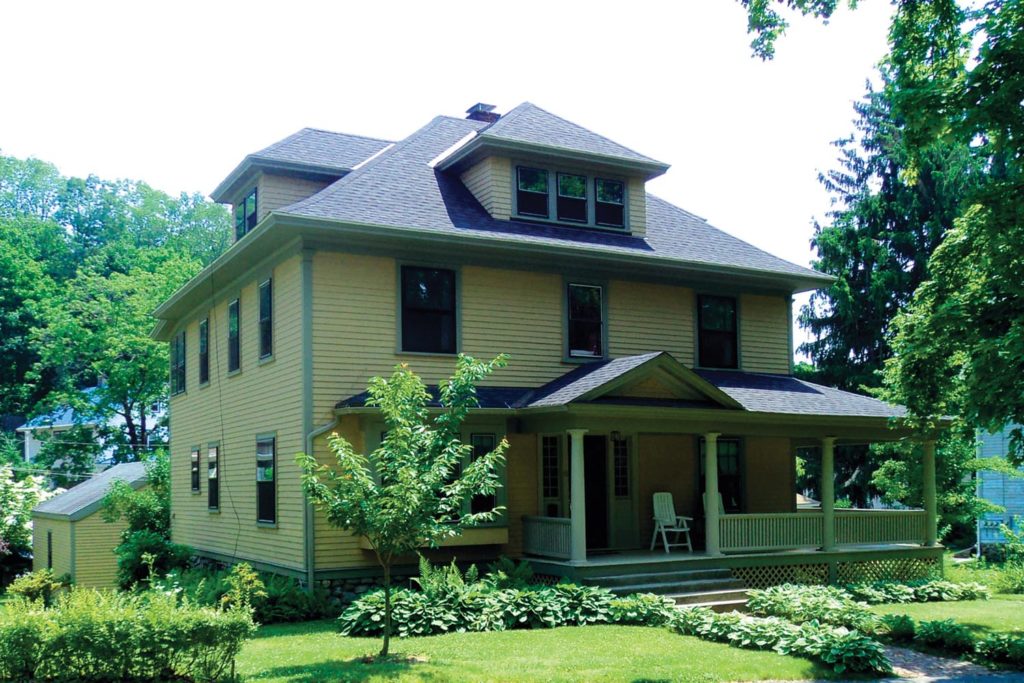 The American Foursquare was part of the larger Arts and Crafts Movement. Many examples are found around the country. 