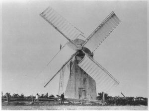 Historic view of a Windmill in Newport, Rhode Island.