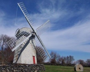 Restored windmill without sails.