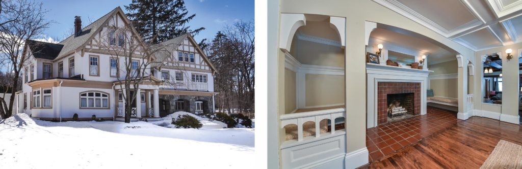 Interiors in a craftsman style home are often filled with fine woodwork detail like that in this inglenook. 