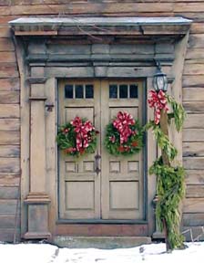 Connecticut River Valley doorway at historic Deerfield