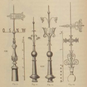 catalog samples of ornate antique lightning rods